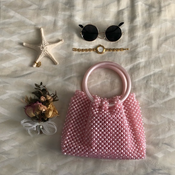 Handmade Pink Pearl Purse - Picture 1 of 4